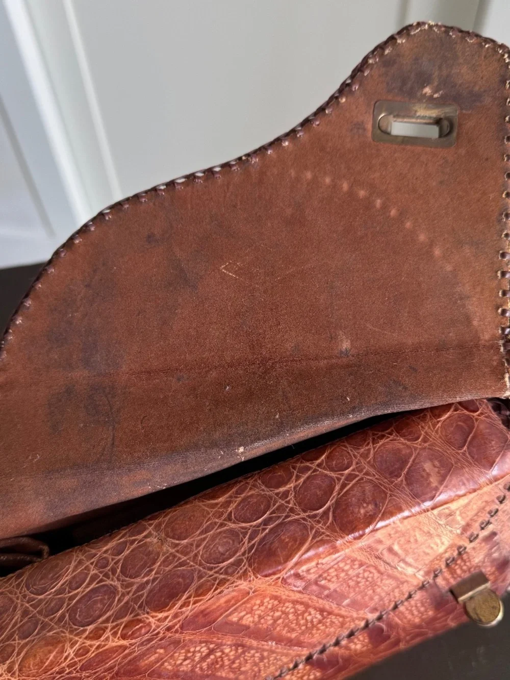 Vintage Authentic Alligator Handbag from 1949